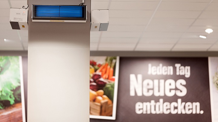 Edeka upper air uvc wandmontage