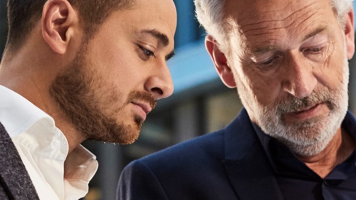 Business men discussing