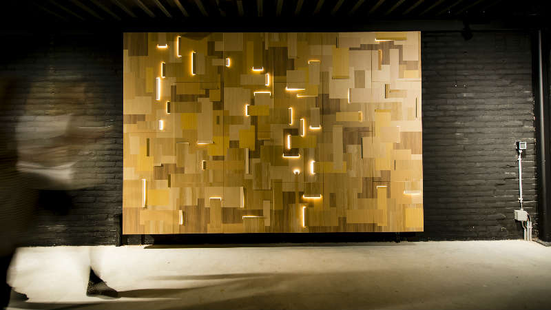 Lightfall- en Light Forest-installaties in de Kazerne te Eindhoven