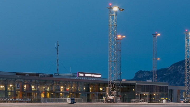 Lampen op platform