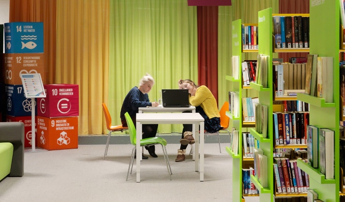 Circulaire verlichting Bibliotheek Kortrijk 
