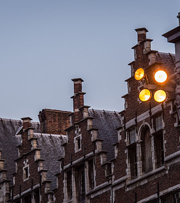 Antwerpen zonsondergang