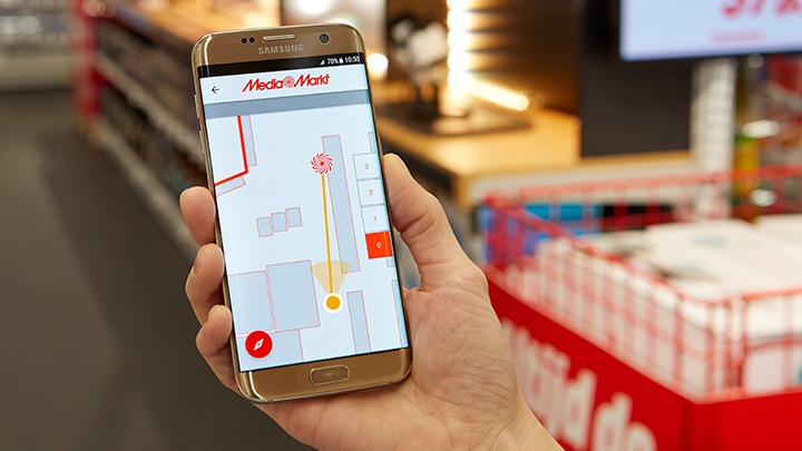 Media Markt Eindhoven Philips Indoor Positioning find product