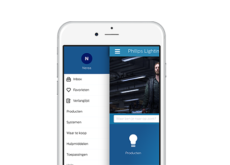 Menuscherm Tarifa-app