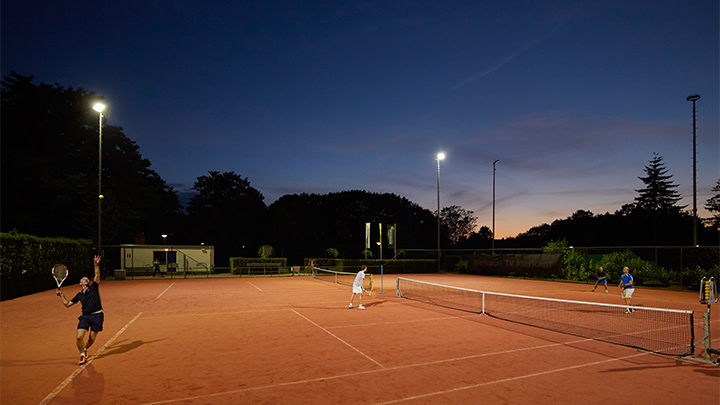 Standaard lichtplan tennis