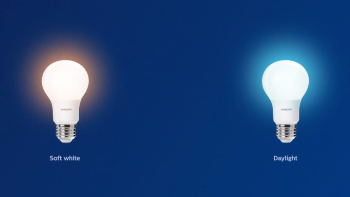Vergelijking van een zacht witte LED-lamp en een heldere LED-daglichtlamp	