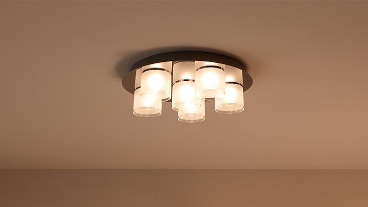 Plafondlamp met Philips LED-spots