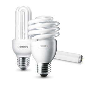 Productassortiment Philips CFL-lampen