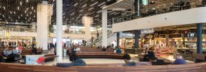 Circulaire verlichting op Schiphol Airport